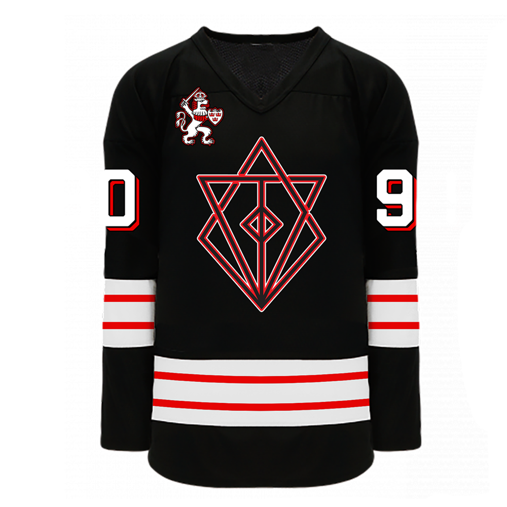 In Flames Black Hockey Jersey Front